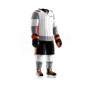 Service OEM, impression personnalisée du nom/numéro de l'équipe, uniforme de hockey sur glace sur mesure, tissu 100% polyester, ensembles d'équipes nationales - Product Image 4