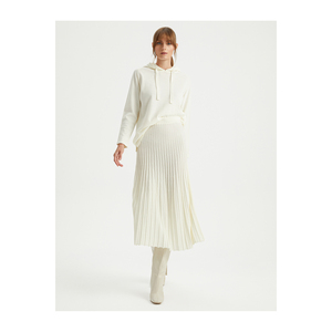 Falda Midi de Lana para Mujer, Diseño Elegante, Muy Colorida, Sin Forro, Sin Bolsillos - Product Image 1