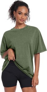 Camiseta minimalista de manga corta lavada con ácido de algodón estilo Streetwear traje de todos los días de moda - Product Image 4