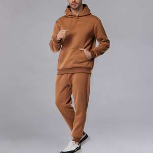 Customized Men Tracksuit Sets Fleece Two Piece Pullover Hoodie & Sweatpants Track Suit Set <b>Cheap</b> Price Men Tracksuit - Product Image 3
