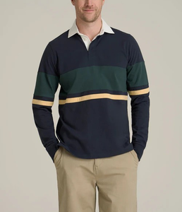 Ventes en gros direct d'usine Logo personnalisé Chemises de rugby pour hommes Chemises polo de sport Manches longues Respirant Fonctionnel Vêtements de sport d'équipe - Product Image 4