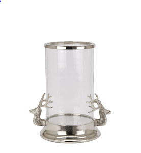 Haute vente argent fini métal verre ouragans disponibles décor à la maison Art cadeaux Vintage métal bougeoir décoration de la maison - Product Image 1