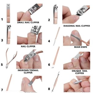 Rose Gold Color Sharp Cuticle Nail Nipper Double Spring With Gold Handle <b>BY</b> ZACHARY INDUSTRIES - Product Image 2