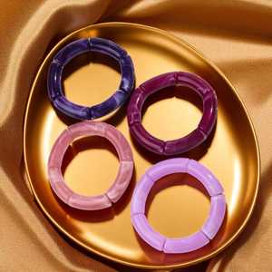 Brazaletes de resina artesanal con flores secas reales, joyería única y llamativa para mujer - Product Image 4