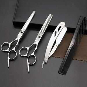 Professional Manual Stainless Steel Hair Cutting Scissors Kits A+ Grade Durable Barber Kit <b>Thinning</b> Texturizing ISO13485 - Product Image 5