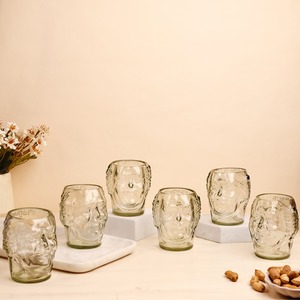 Ensemble de six bouteilles à liqueur en verre réutilisables écologiques, étanches et vintage, pour cocktails, jus, utilisation sur le bureau, style Old Monk - Product Image 4