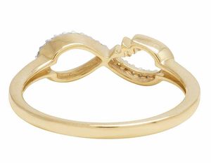 Elegant <b>Infinity</b> Style Round Diamond Ring for Women with Moissanite Diamond S925 Silver Ring for Women Custom Jewelry - Product Image 4