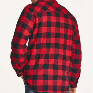 Stand Collar Spring Full Sleeve Custom Color Oversized Cotton <b>Flannel</b> Checked Rain <b>Jacket</b> Shirt <b>Jacket</b> Casual <b>Men</b> <b>Flannel</b> Shirt - Product Image 4