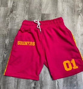 À la mode personnalisé sangle latérale surdimensionné polaire Shorts impression Vintage acide lavage soleil délavé strass sweat Shorts hommes - Product Image 2