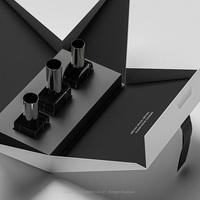 Coffret d'échantillons de parfum géométriques triangulaires uniques en gros avec ruban, emballage cadeau cosmétique de luxe