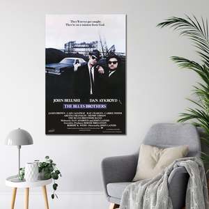 Affiche des Blues Brothers, techniques d'impression offset et numérique, matériau vinyle et toile à des fins de décoration - Product Image 3