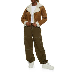 Pantalon cargo décontracté pour femme, taille mi-haute, 100 % coton, séchage rapide, respirant, imperméable, nouvelle mode 2025, haute qualité - Product Image 2