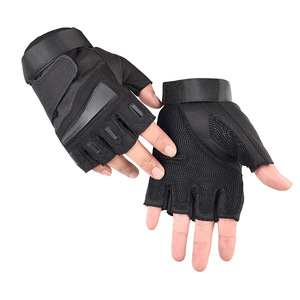 SMART SHINE ENTERPRISES Half Finger Polyester Lightweight Fitness <b>Gloves</b> <b>Black</b> <b>Mesh</b> Breathable Workout Gym Training Unisex - Product Image 4