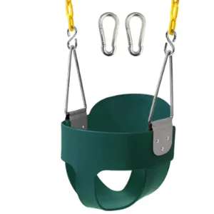 Toddler Swing Seat Full Back Plastic Bucket Swing For Outdoor