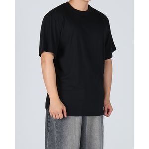 Camisetas de hombre, camiseta negra diaria en capas, camiseta informal de tela suave de gran tamaño para mujer, ropa de calle de moda coreana esencial H3001 - Product Image 2