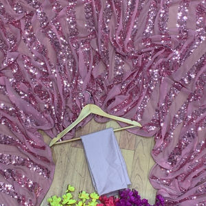 Saree-tela Georgette para fiesta de trabajo, tela de estilo étnico para celebridades, tendencia y aspecto elegante - Product Image 1