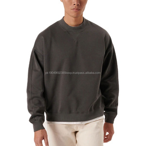 Nueva sudadera de invierno de algodón Relax Fit al por mayor, Sudadera de cuello redondo con logotipo bordado en relieve con impresión personalizada para hombres - Product Image 1