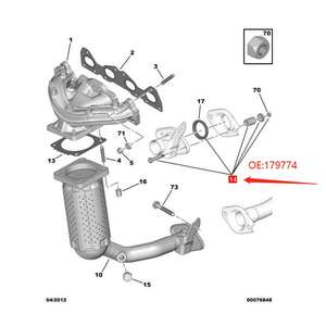 Kit de réparation de fixation de tuyau d'échappement 179774 1797. 74 pour Citroën <span class=keywords><strong>Peugeot</strong></span> - Product Image 6