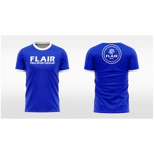 Maillot de football à col rond 100 % polyester, design personnalisé de qualité supérieure, extensible, confortable, respirant, 220g, coupe courte, service OEM - Product Image 3