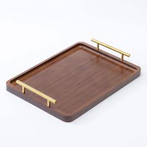 Wholesale Resin Elegant Gold Handle Serving <b>Tray</b> <b>for</b> Kitchen Bedroom <b>Coffee</b> <b>Table</b> Wall & Restaurant Use Coastal Design - Product Image 6