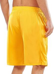 Ventes directes d'usine Short de sport doux athlétique respirant couleur pure hommes Short de basket-ball à bas prix - Product Image 6