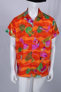 Chemises hawaïennes à motifs floraux imprimés sur toute la surface Tissu en polyester respirant Design personnalisé Chemises Aloha - Product Image 2