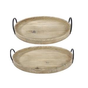 ถาดเสิร์ฟขนมหวานไม้และเหล็ก คุณภาพสูงสุด รูปทรงกลม สำหรับใส่ช็อคโกแลต ขนมขบเคี้ยว ใช้ในบ้านและโรงแรม - Product Image 5