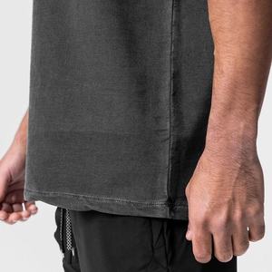 Kivotech logo personnalisé de haute qualité poids lourd coupe décontractée surdimensionnée T-shirts couvercle de pompe Gym Fitness Vintage lavage à l'acide t-shirt - Product Image 3