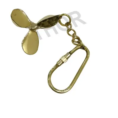 Gantungan kunci jangkar kuningan jangkar kapal antik bahari dengan cincin kunci borgol barang hadiah yang indah