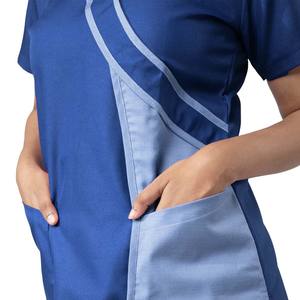 Ensemble de blouses médicales élégantes violettes pour femmes uniformes d'hôpital extensibles en polyester confortables avec tissu en toile pour chemise et pantalon en dentelle - Product Image 6