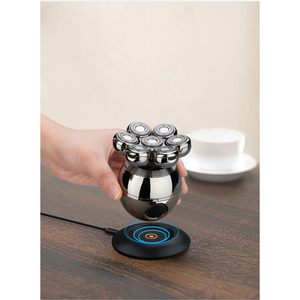 Rasoir Électrique Rechargeable pour Hommes Chauves, Étanche IPX7, Rasoir Rotatif à Cinq Lames, Lavable, Idéal pour les Applications en Camping-Car - Product Image 4