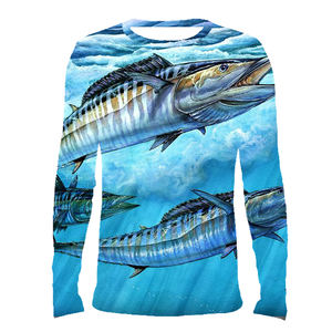 Camisa de rendimiento de pesca de lana de manga larga para hombre con impresión digital DTF DTG Sublimación y logotipo bordado ODM Suministro de verano - Product Image 4