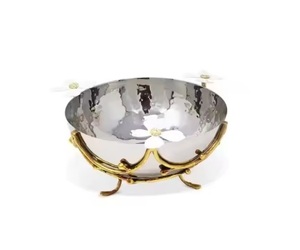 Cuencos para servir con plato de plata de nuevo diseño de Metal moderno, cuencos redondos para frutas para vajilla y restaurante, plato de uso multiusos - Product Image 1