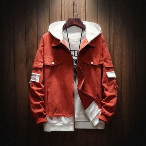 แจ็คเก็ตยีนส์ผู้ชายโลโก้สั่งทำ คุณภาพสูง ดรอปชิป คอตั้ง ระบายอากาศ แห้งเร็ว แต่งผ้าแบบแพทช์เวิร์ค ทันสมัย - Product Image 1