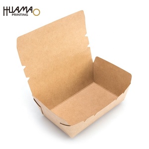 Caja de embalaje de alimentos de papel kraft biodegradable Huamao Printing, caja rectangular con tapa abatible para panadería, para galletas, brownies, pasteles y bocadillos. - Product Image 2