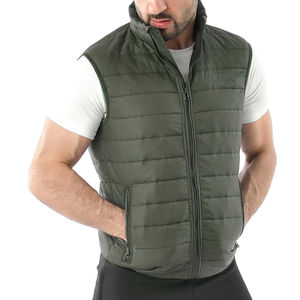 Chaleco Acolchado Informal de Invierno para Hombre, Antiarrugas, Relleno 100% Poliéster, Color Sólido a la Moda, Ropa Urbana Personalizada al por Mayor - Product Image 3