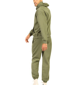 Venta al por mayor Sweat suit Hombres Algodón Grueso Drop Shoulder Hoodies y pantalones de chándal holgados Conjunto Casual Sweatsuit Hombres con calidad superior - Product Image 5
