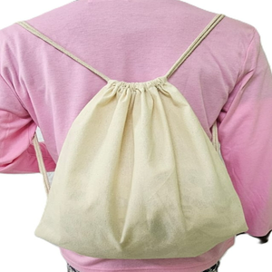 Mochila de Lona de Algodón Orgánico 100% Personalizada para Hombre, Ecológica, de Gran Espacio, con Cordón, Impermeable, Estilo Moderno, Sublimación - Product Image 5