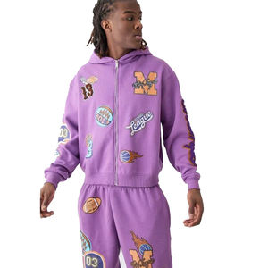 Trendy Baggy Oversized Mens Winter Tracksuit Regular Fit Two Piece <b>Hoodie</b> and Jogger Set Custom Logo 100% Cotton Wholesale - Product Image 6