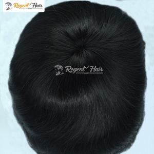 ผมปลอมสำหรับผู้ชายแบบผูกด้วยมือวิกผมคนอินเดียแบบตรง REGENT013 100% - Product Image 5