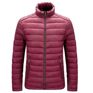Venta caliente 2025 logotipo personalizado satén invierno bombardero de talla grande Puffer 4XL chaqueta cálida chaqueta de invierno hombres sólido - Product Image 2
