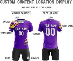 Ensemble de maillots de football 25 26 pour hommes maillots de football uniformes de football maillots de football personnalisés maillot de football de club - Product Image 2