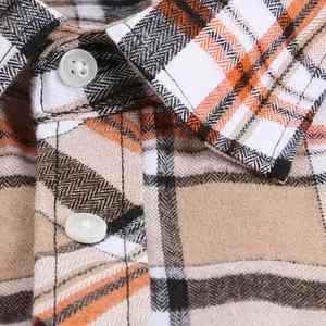 Camisa de franela a cuadros de algodón para hombre con logotipo personalizado OEM, camisas suaves, cómodas y transpirables, venta al por mayor de fábrica, camisas para hombre hechas a medida - Product Image 6