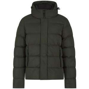Ventes en gros de vestes matelassées en duvet de canard à capuche de haute qualité, de couleur vert foncé, pour hommes, design personnalisé, streetwear, fermeture éclair pratique - Product Image 1