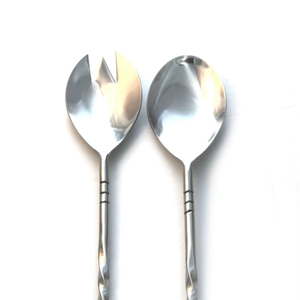 Curved Handle Design Stainless Steel <b>Salad</b> Server <b>Salad</b> <b>Tools</b> Perfect For Restaurants Hotel And Resort From India - Product Image 1
