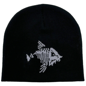 Gorro de calavera cálido de invierno de gran venta del fabricante, gorro Jacquard de pescado Vintage con puño corto y logotipo personalizado para viajes - Product Image 4