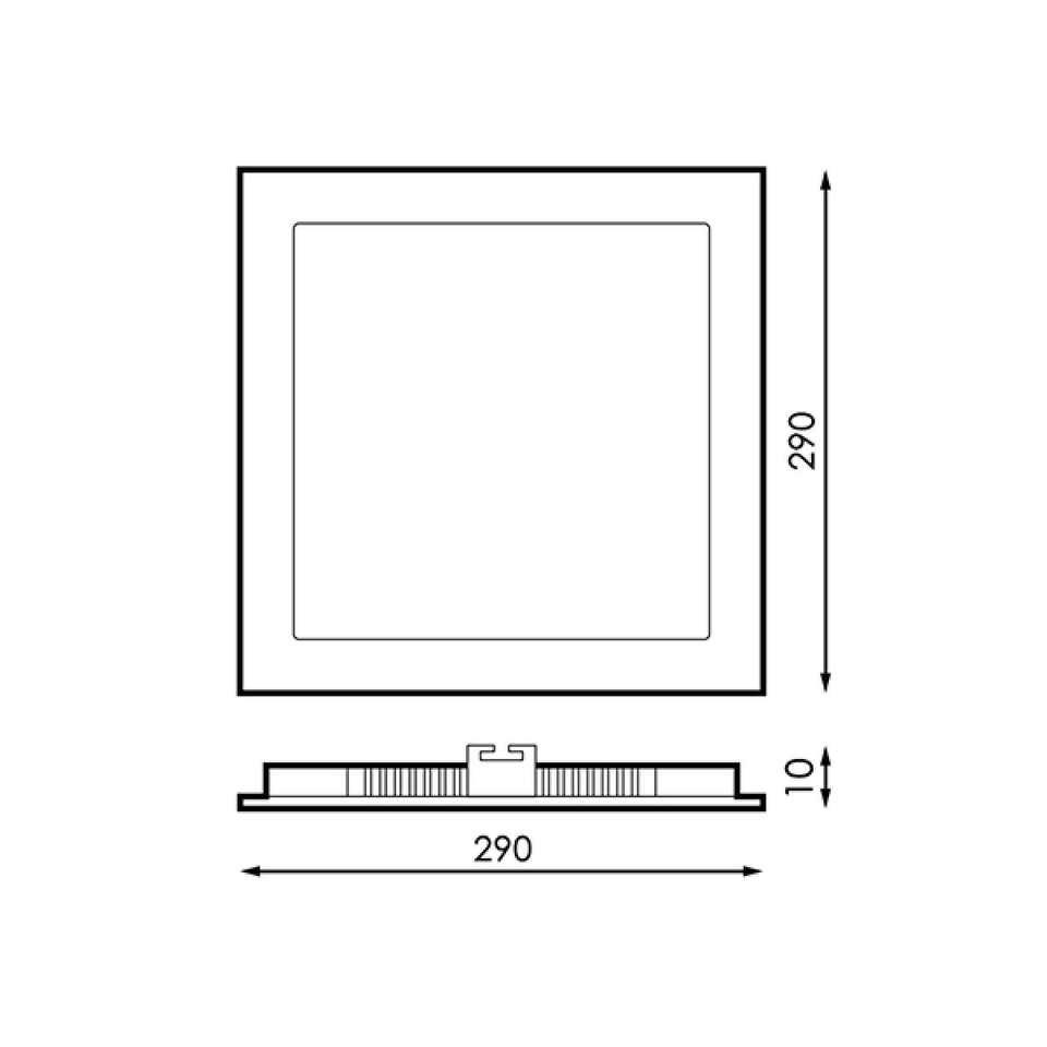 LEDUNI 25W 2500LM Cool White Square LED Panel Downlight 6000K Angle IP44 Rated OPAL Aluminum 295*295*20Hmm 9W SAA Certified