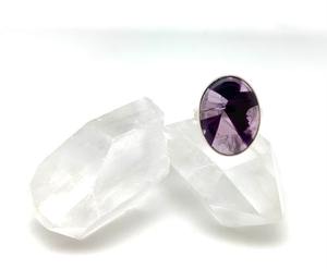 Bague en argent sterling 925 plaqué rhodium de style bohème avec pierre précieuse améthyste faite à la main pour femmes, cadeau de fête et de mariage - Product Image 2