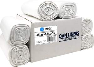 Reli. Sacs poubelle premium de 40 à 45 gallons, 150 unités |   Sacs poubelle multi-usages transparents de qualité supérieure, fabriqués aux États-Unis, en vrac, super valeur - Product Image 4
