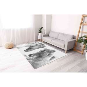 Alfombra de Dos Caballos para Coche, Alfombra Estampada para Decoración del Hogar, con Pelo Suave - Product Image 4